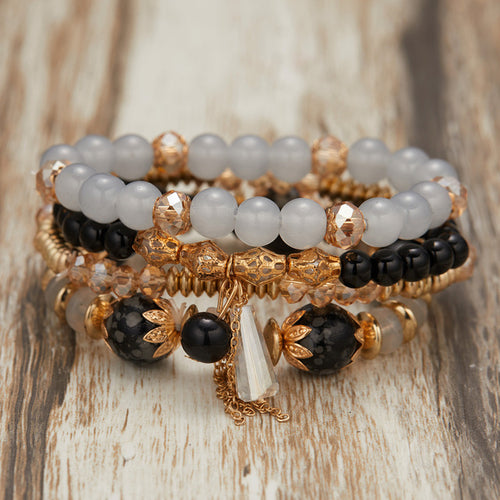 Natural Stone Beads Bracelet Set